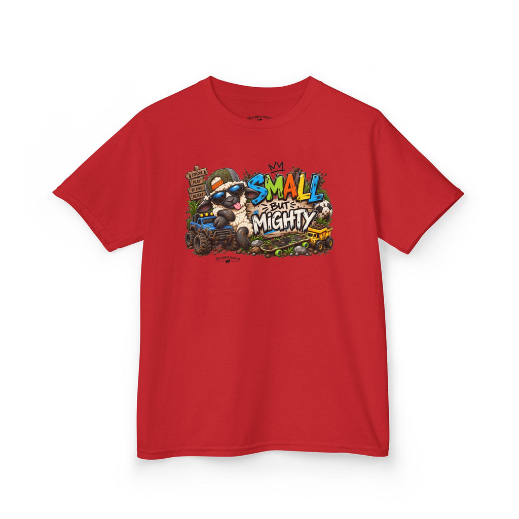 Small But Mighty Christian Kids T-Shirt – 1 Samuel 16:7 Boys Adventure Tee