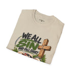 We All Sin & Fall Short Christian Sheep T-Shirt – Romans 3:23