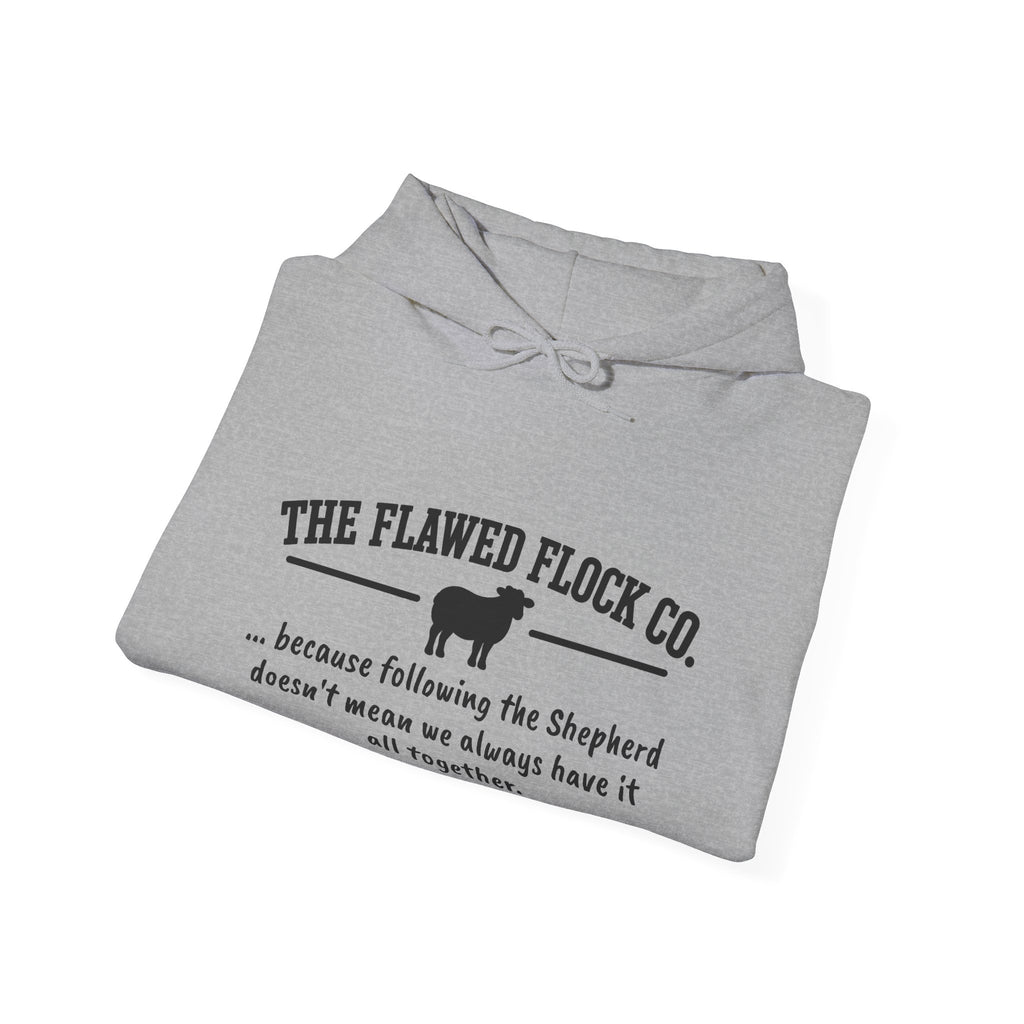The Flawed Flock Co. Signature Christian Hoodie – Following the Shepherd – Colors