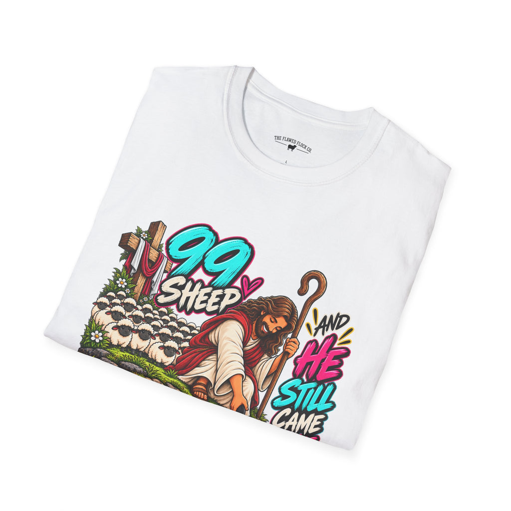 99 Sheep Christian T-Shirt – Lost But Never Forgotten – Luke 15:4–7