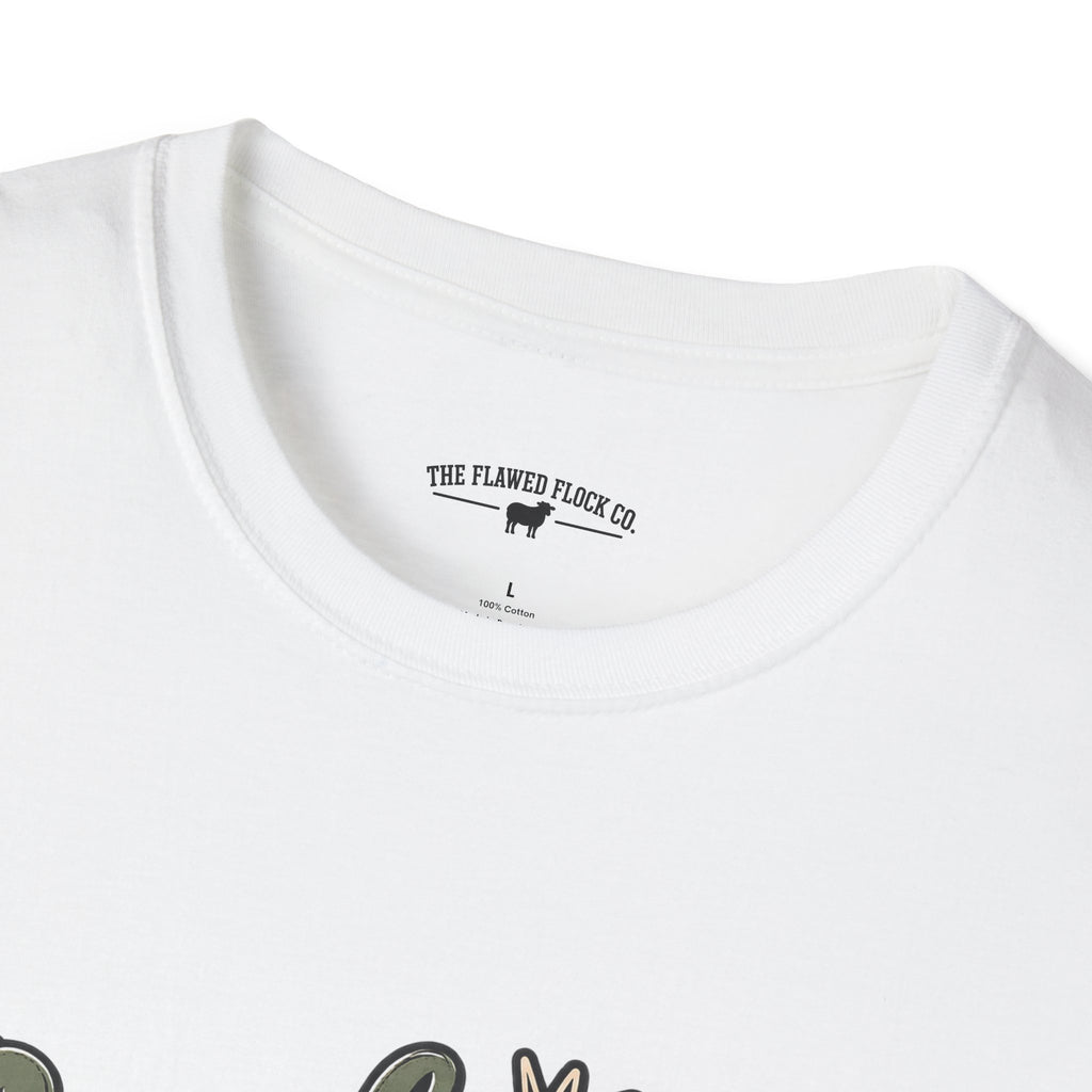 Crashing Out Into His Plans Christian Sheep Tee | Flawed Flock