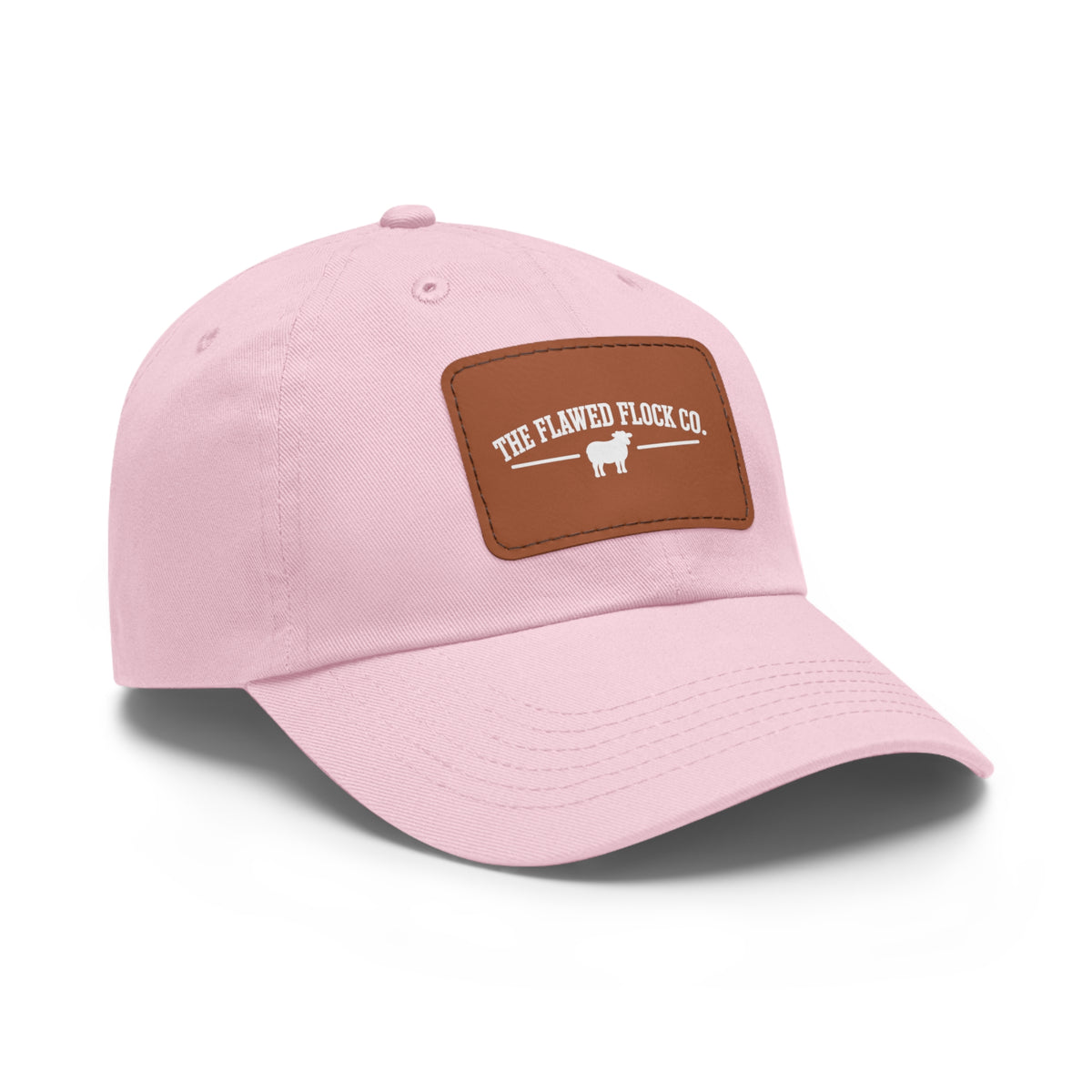 The Flawed Flock Co. Signature Leather Patch Hat – Christian Dad Cap