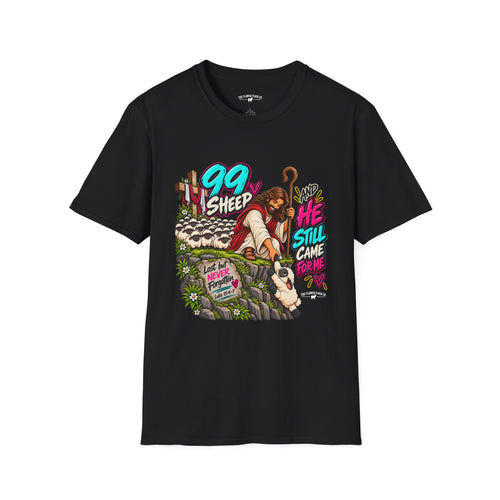 99 Sheep Christian T-Shirt – Lost But Never Forgotten – Luke 15:4–7