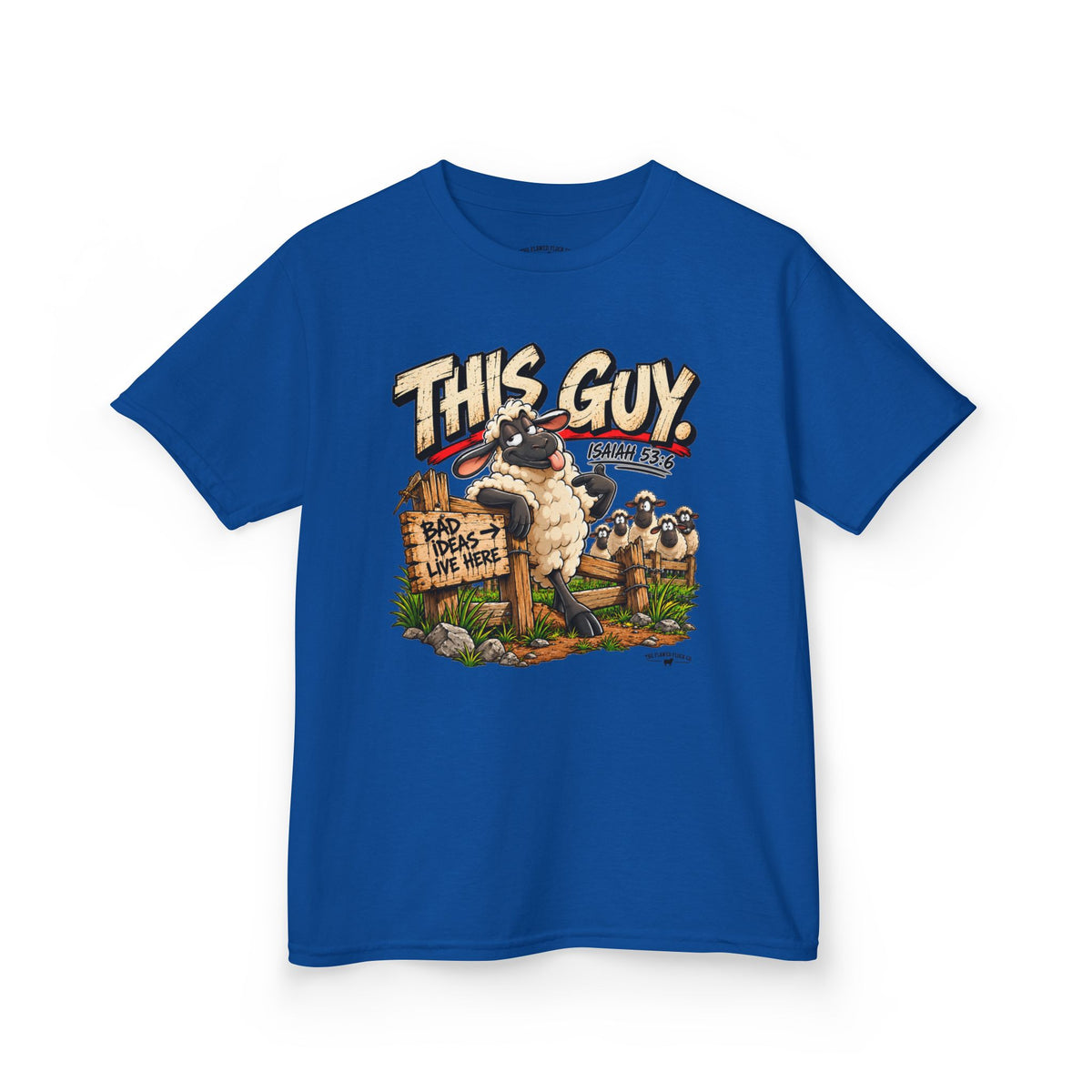 This Guy Christian Kids T-Shirt – Isaiah 53:6 Funny Sheep Bible Verse Tee