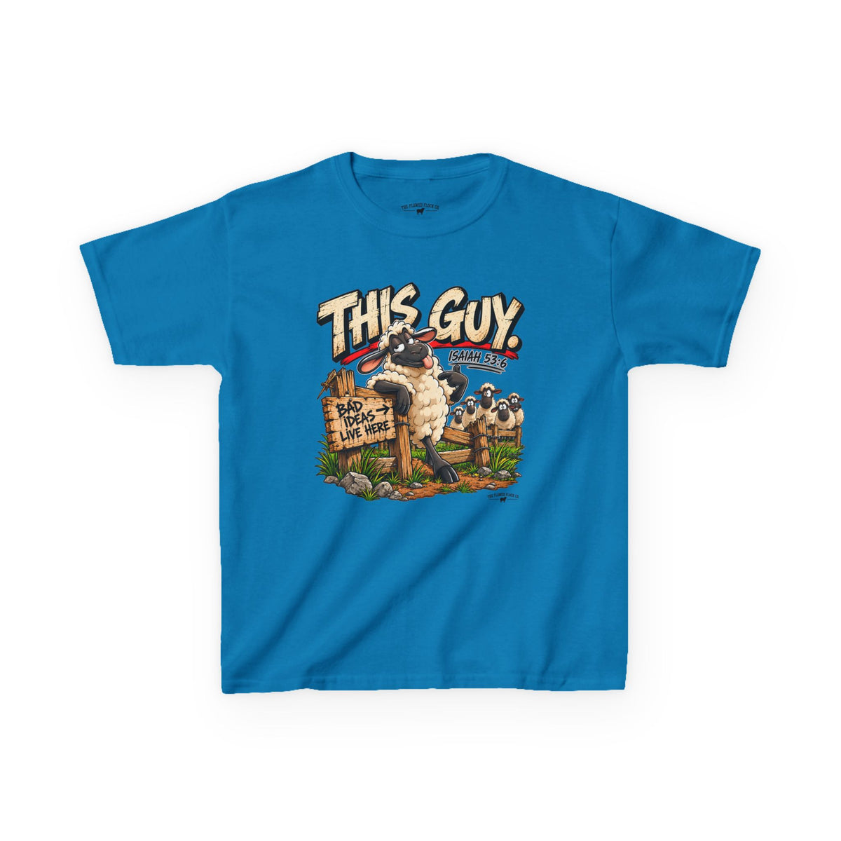 This Guy Christian Kids T-Shirt – Isaiah 53:6 Funny Sheep Bible Verse Tee