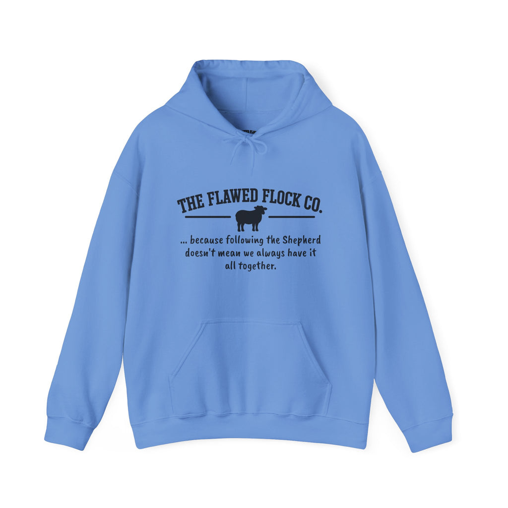 The Flawed Flock Co. Signature Christian Hoodie – Following the Shepherd – Colors