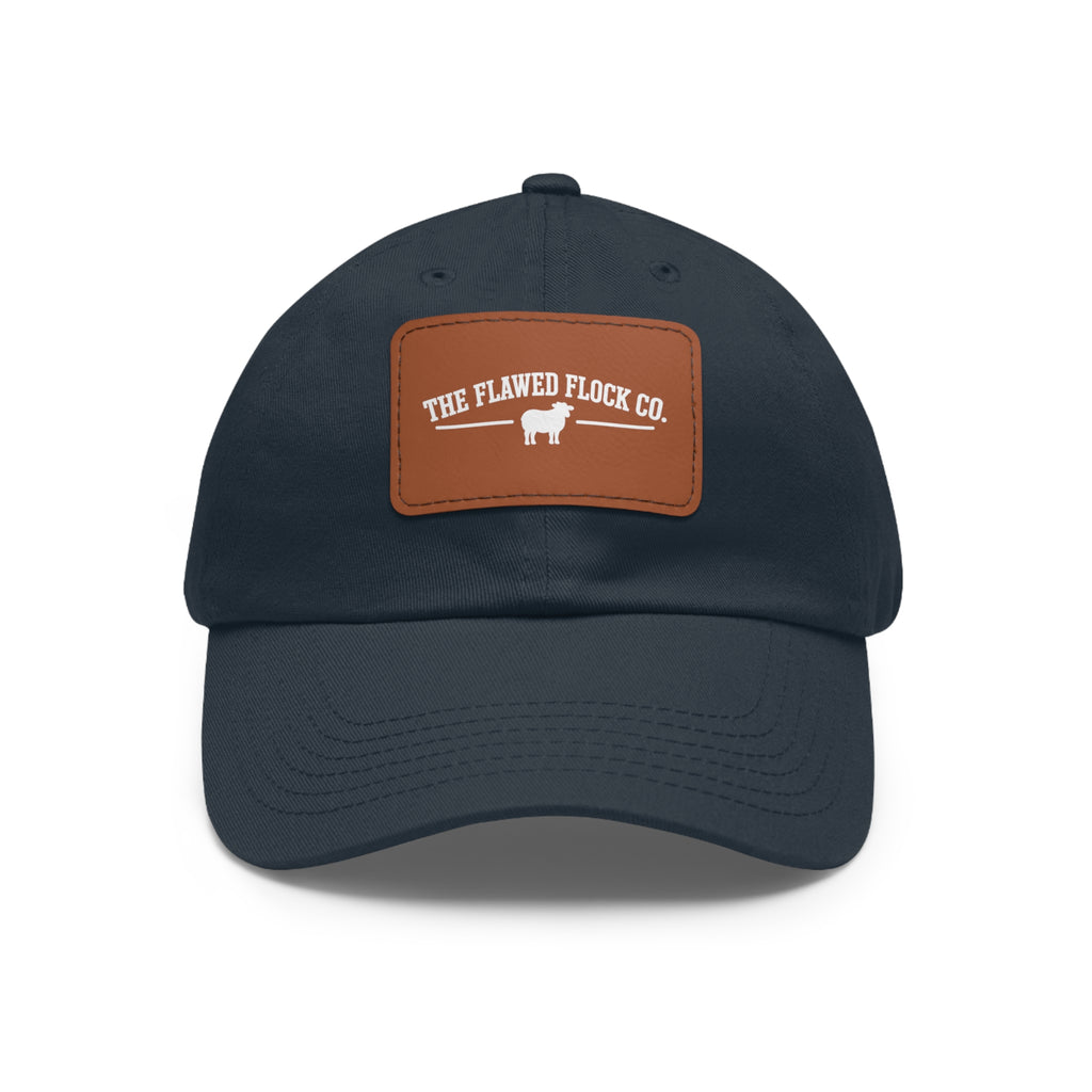 The Flawed Flock Co. Signature Leather Patch Hat – Christian Dad Cap