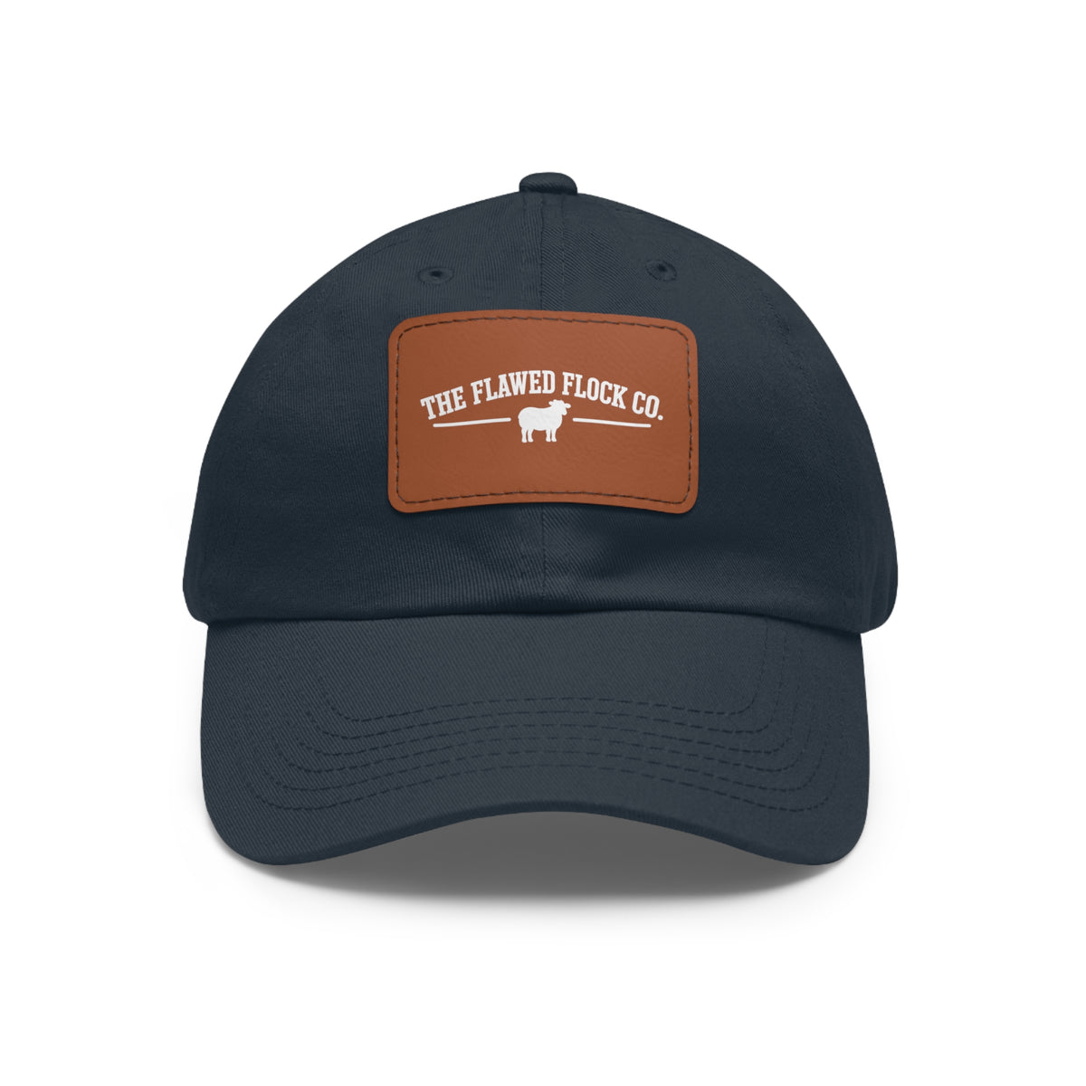 The Flawed Flock Co. Signature Leather Patch Hat – Christian Dad Cap