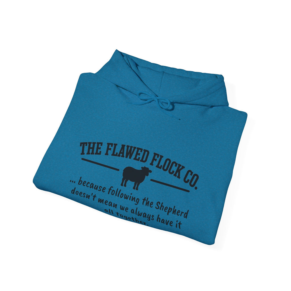The Flawed Flock Co. Signature Christian Hoodie – Following the Shepherd – Colors