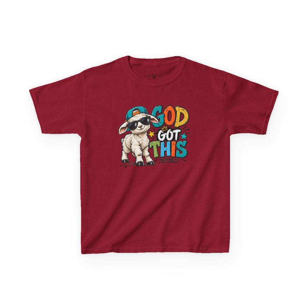 God Got This Kids Christian T-Shirt – Philippians 4:13 Cool Lamb Bible Verse Tee