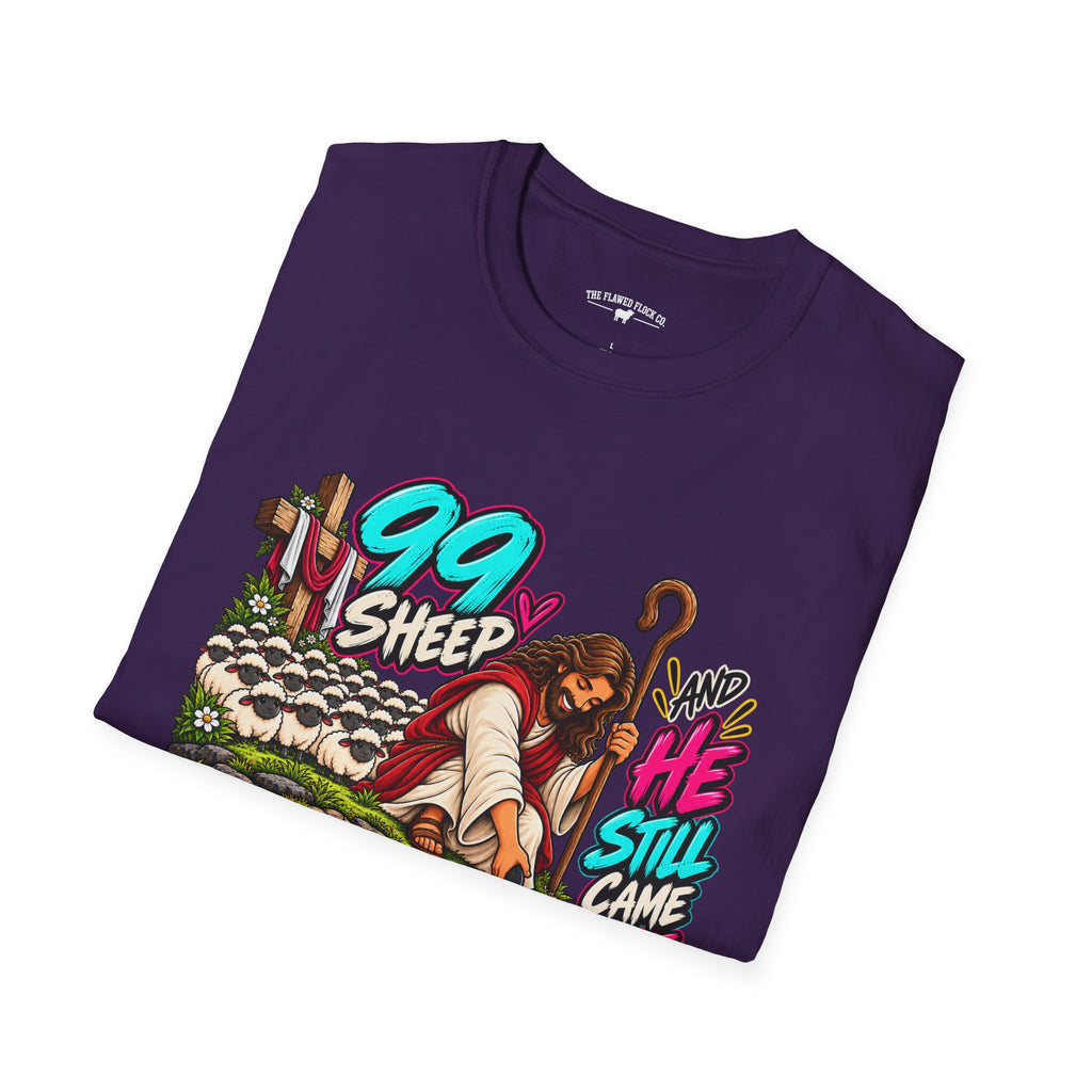 99 Sheep Christian T-Shirt – Lost But Never Forgotten – Luke 15:4–7