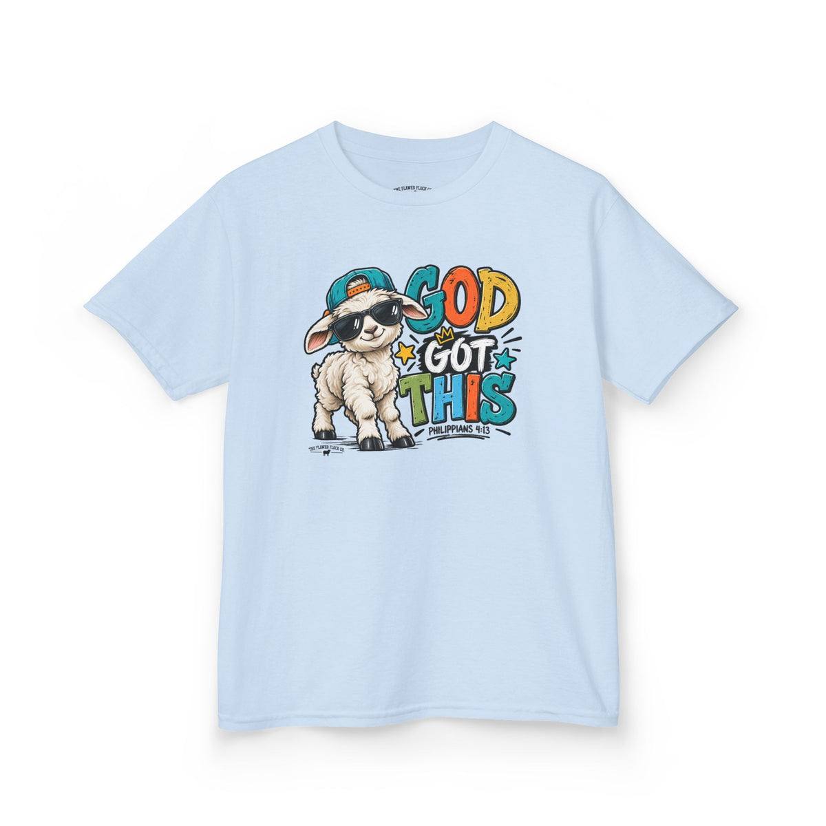 God Got This Kids Christian T-Shirt – Philippians 4:13 Cool Lamb Bible Verse Tee