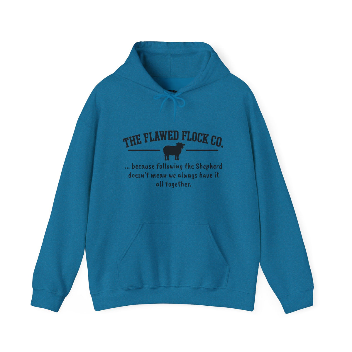 The Flawed Flock Co. Signature Christian Hoodie – Following the Shepherd – Colors