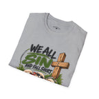 We All Sin & Fall Short Christian Sheep T-Shirt – Romans 3:23