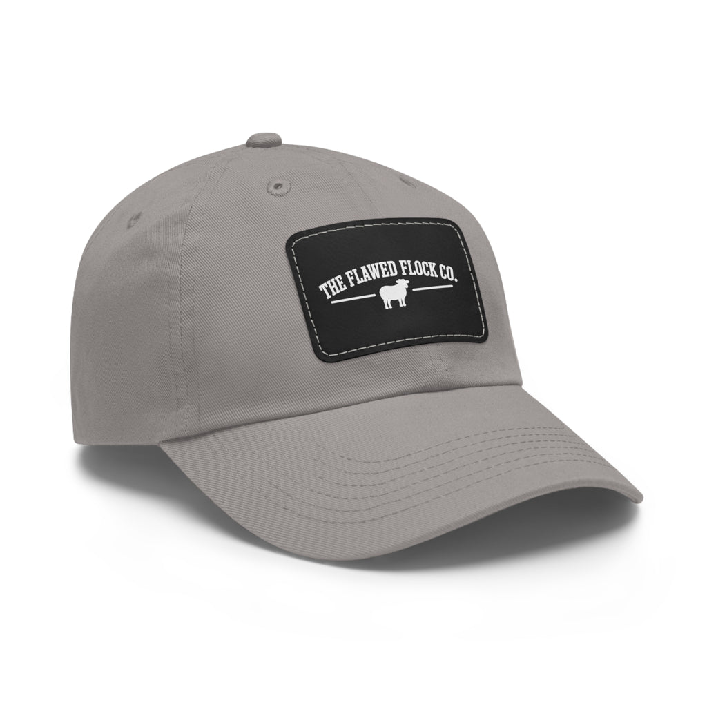 The Flawed Flock Co. Signature Leather Patch Hat – Christian Dad Cap