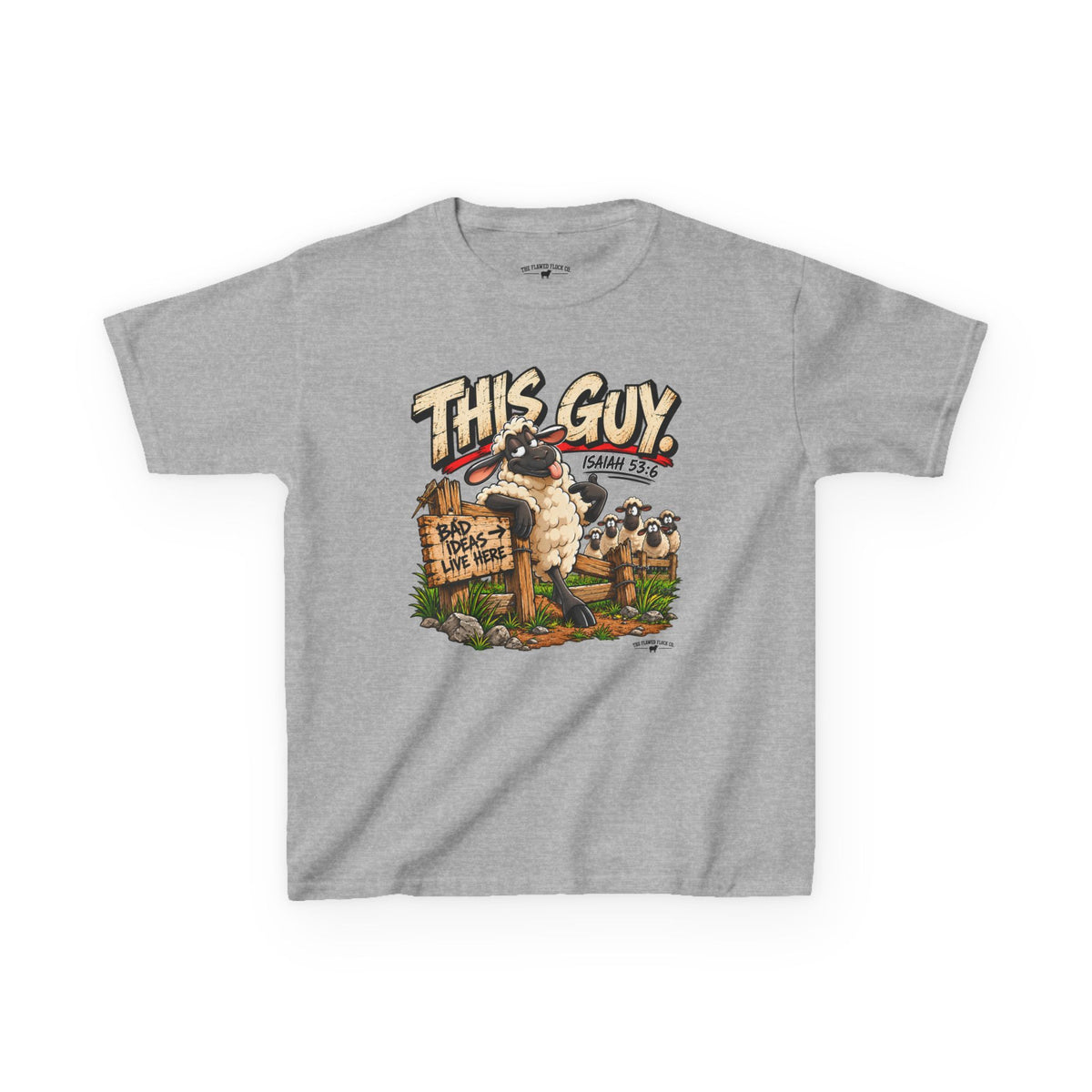 This Guy Christian Kids T-Shirt – Isaiah 53:6 Funny Sheep Bible Verse Tee