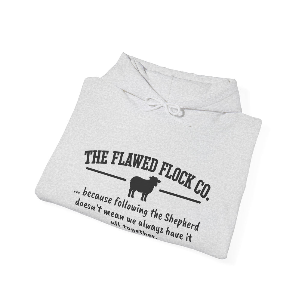 The Flawed Flock Co. Signature Christian Hoodie – Following the Shepherd – Colors