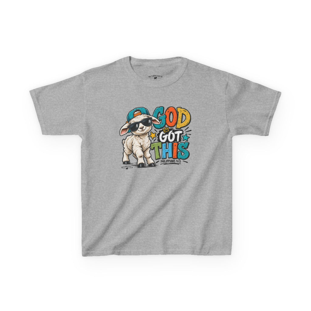 God Got This Kids Christian T-Shirt – Philippians 4:13 Cool Lamb Bible Verse Tee