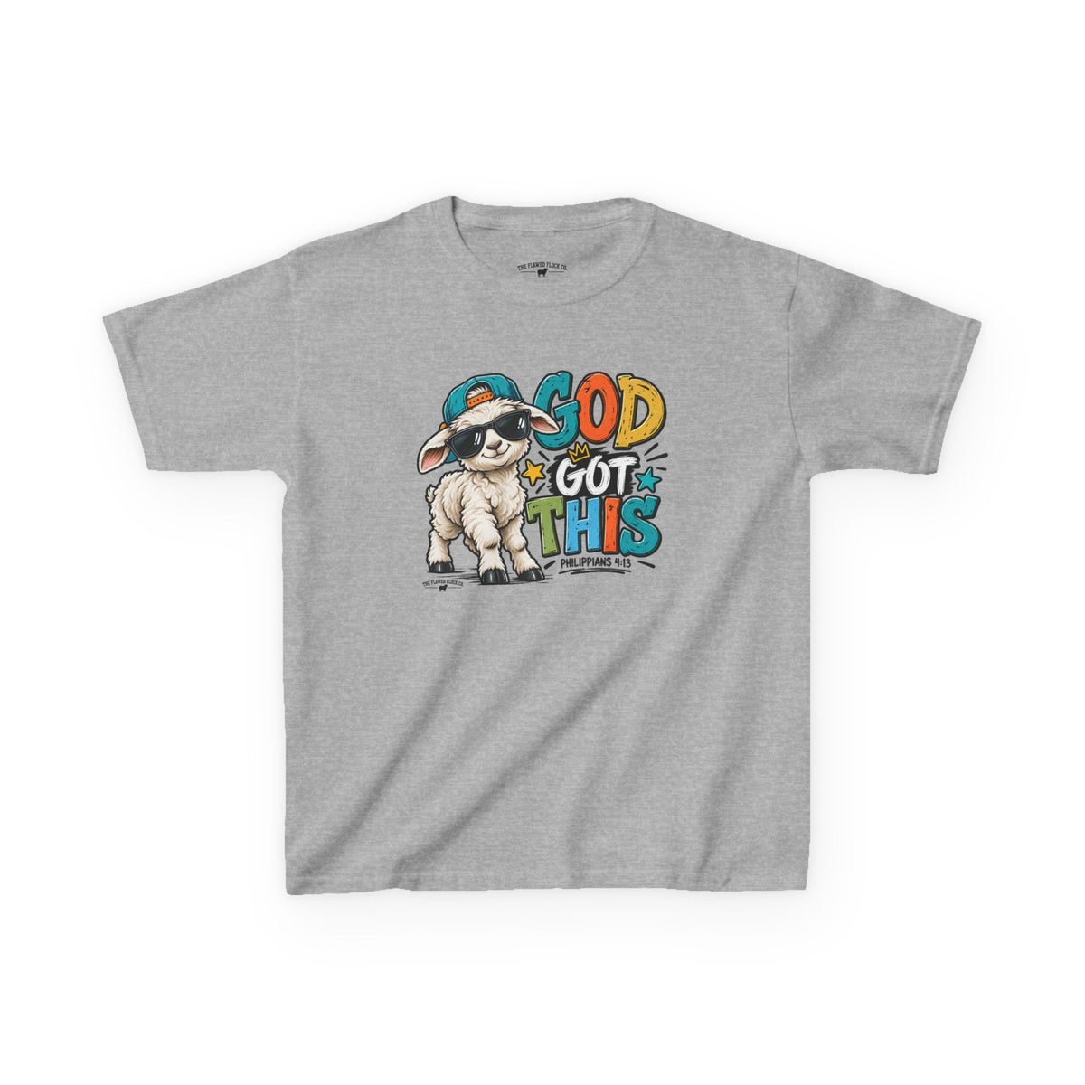 God Got This Kids Christian T-Shirt – Philippians 4:13 Cool Lamb Bible Verse Tee