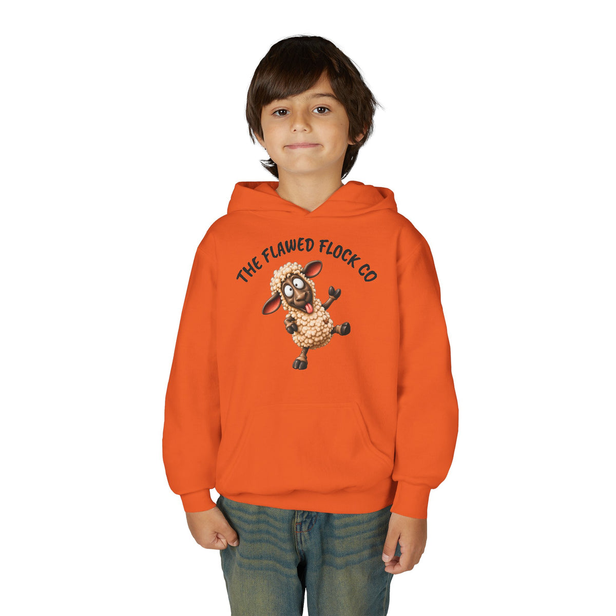 The Flawed Flock Co. Kids Christian Hoodie – Silly Sheep Youth Sweatshirt