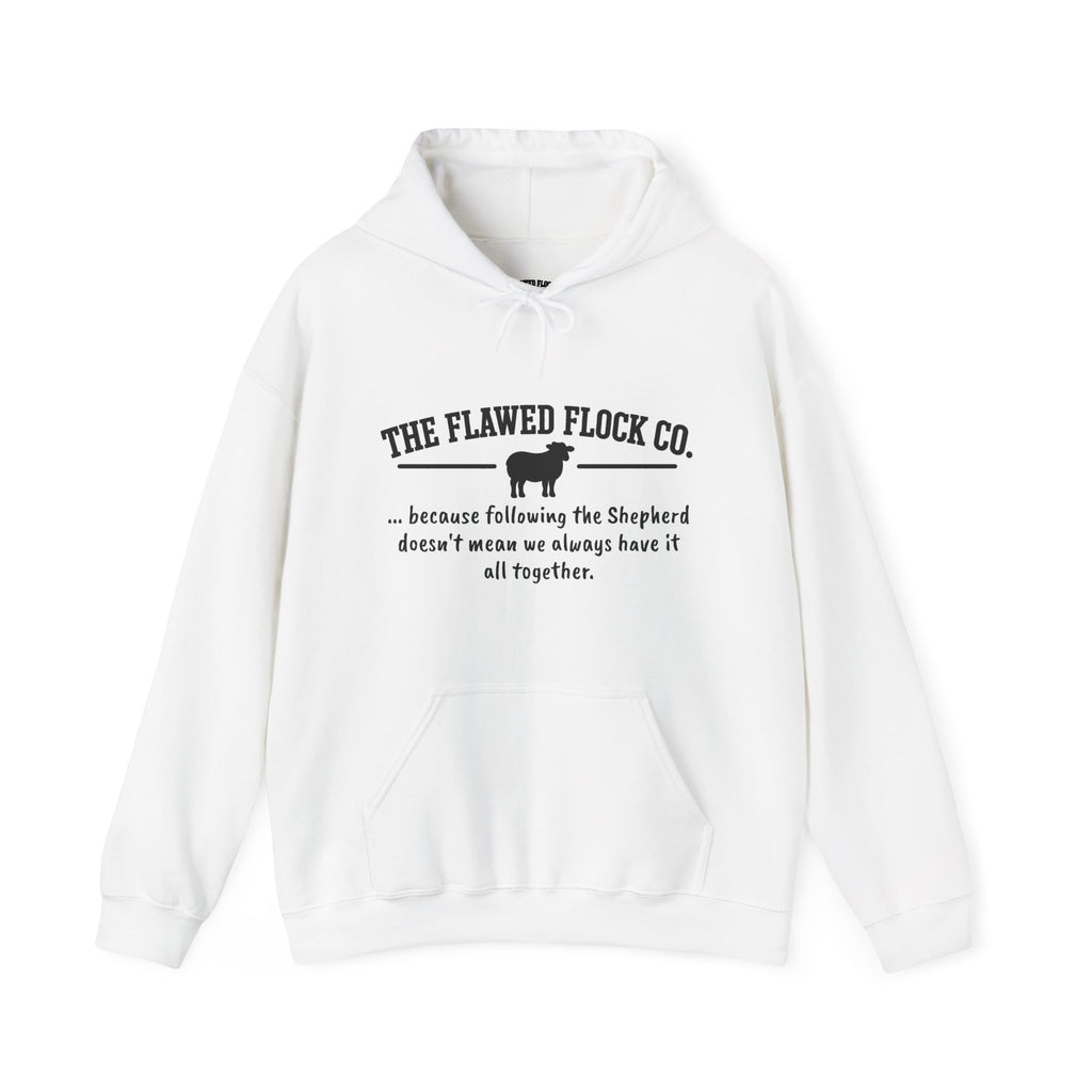 The Flawed Flock Co. Signature Christian Hoodie – Following the Shepherd – Colors