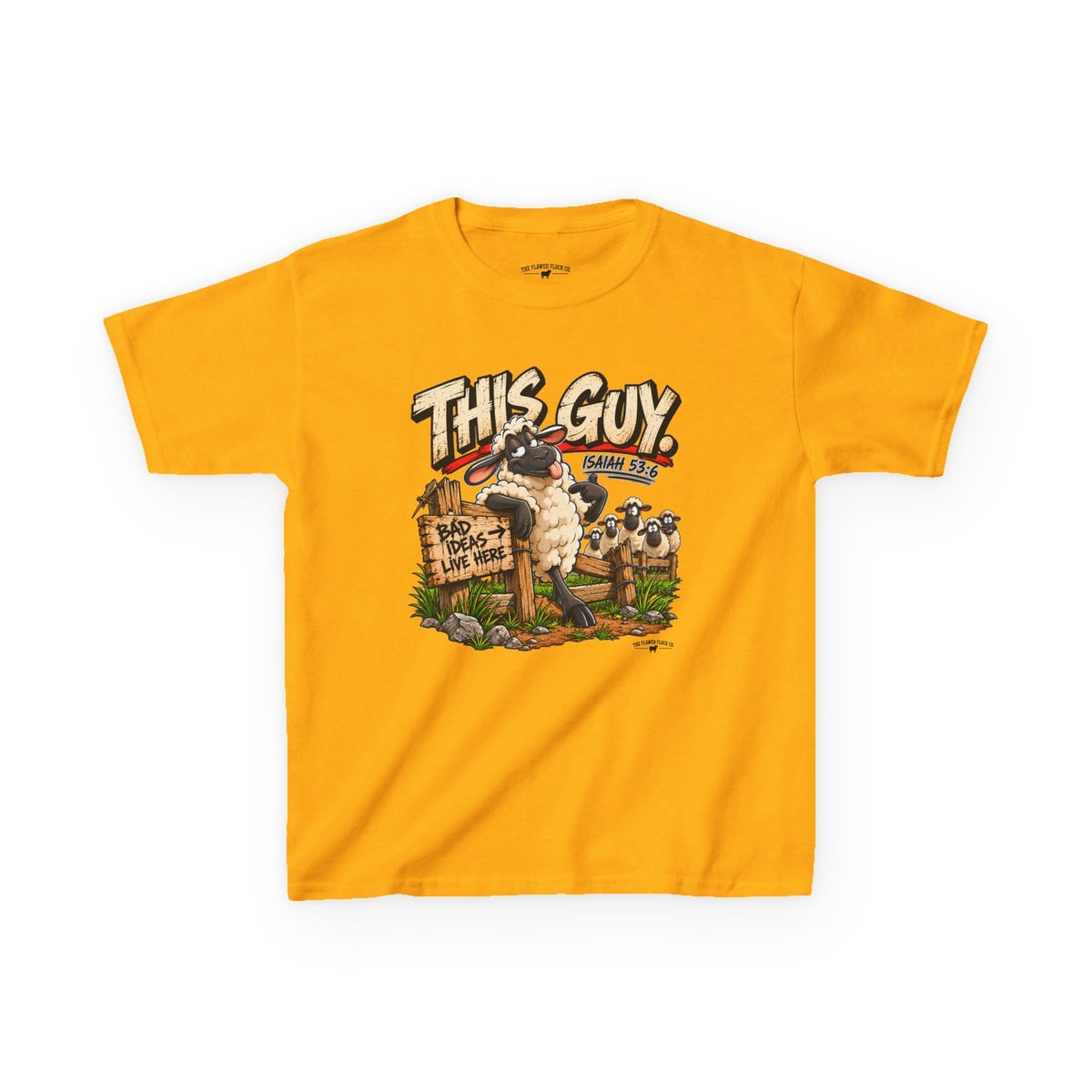 This Guy Christian Kids T-Shirt – Isaiah 53:6 Funny Sheep Bible Verse Tee