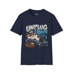 Unplug & Refocus Christian Sheep T-Shirt – Matthew 6:33 Faith Graphic Tee