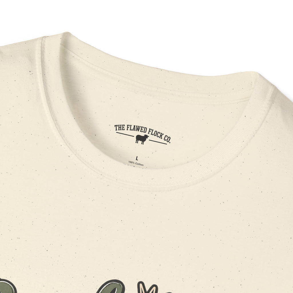 Crashing Out Into His Plans Christian Sheep Tee | Flawed Flock