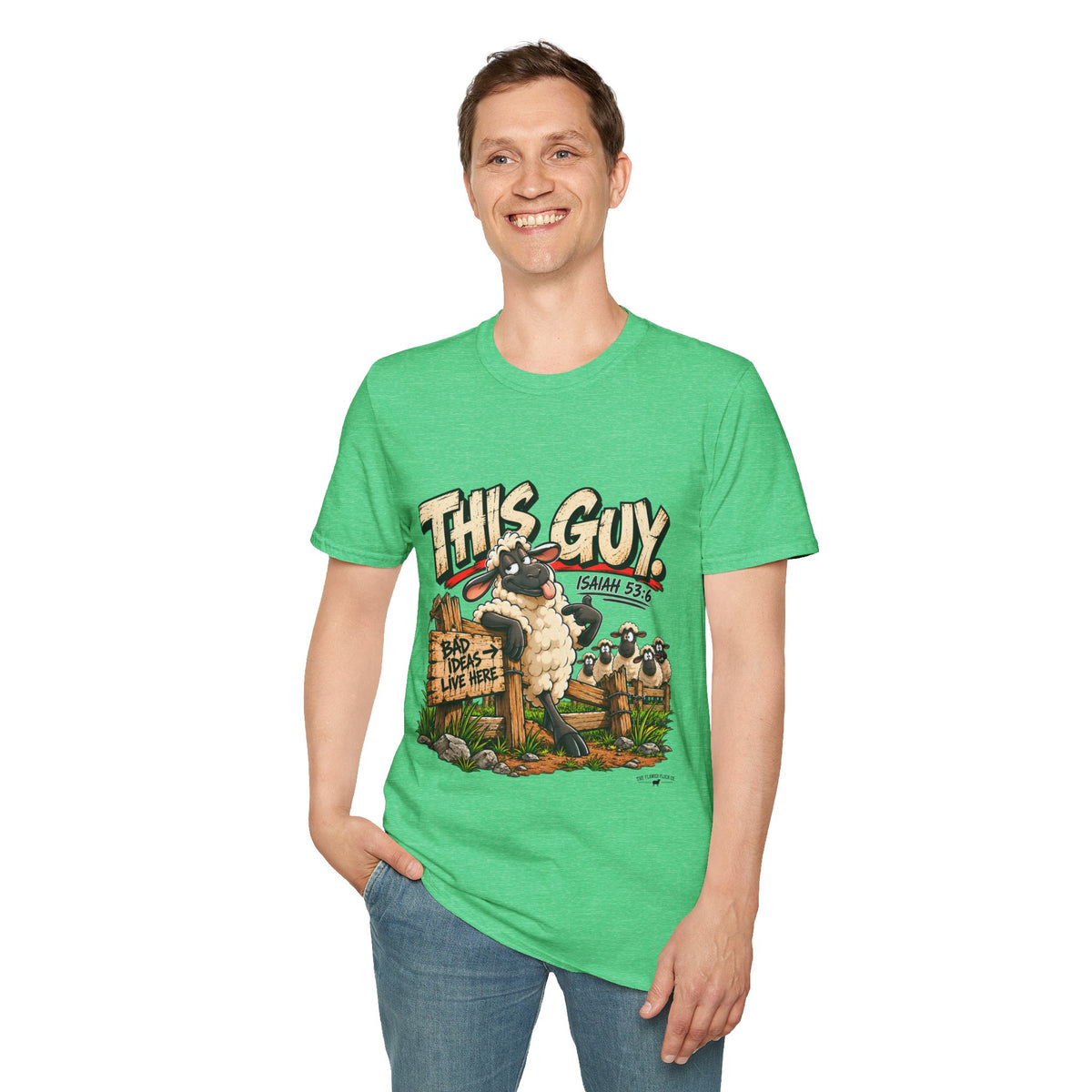 This Guy Christian Sheep T-Shirt – Isaiah 53:6 Funny Faith Graphic Tee