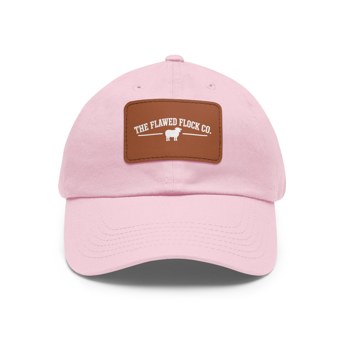The Flawed Flock Co. Signature Leather Patch Hat – Christian Dad Cap