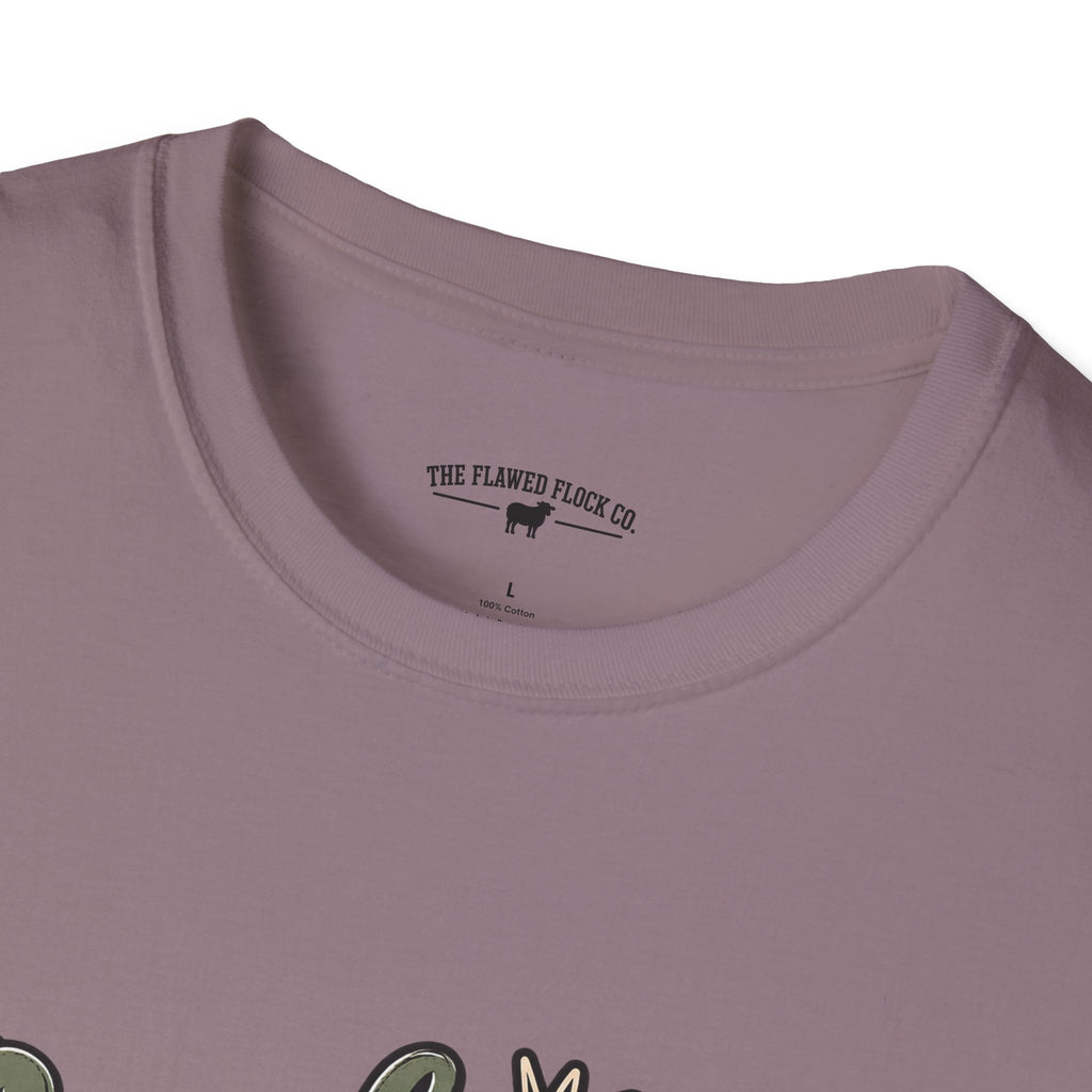 Crashing Out Into His Plans Christian Sheep Tee | Flawed Flock