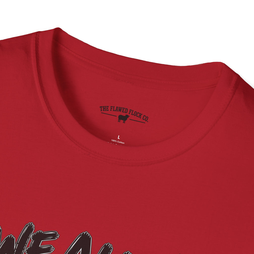 We All Sin & Fall Short Christian Sheep T-Shirt – Romans 3:23