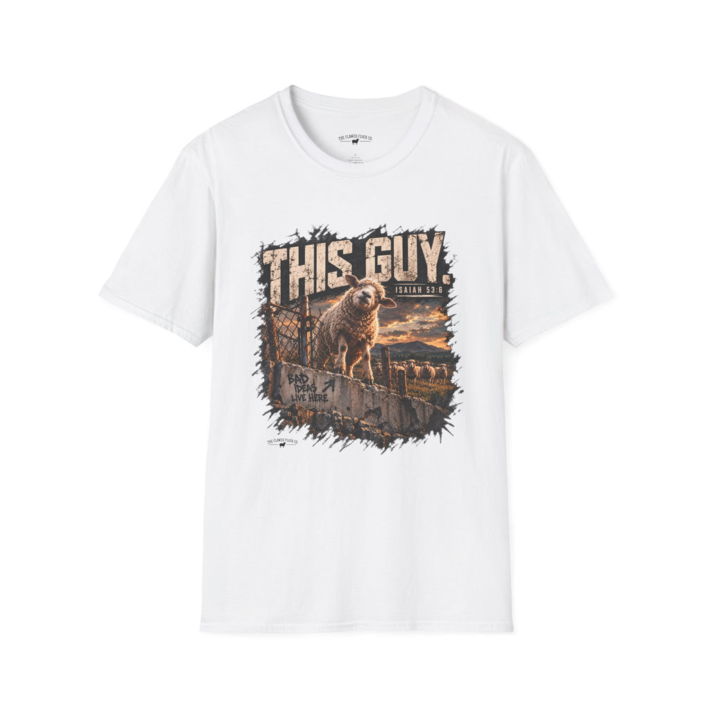 This Guy Christian Sheep T-Shirt – Isaiah 53:6 Grunge Faith Graphic Tee