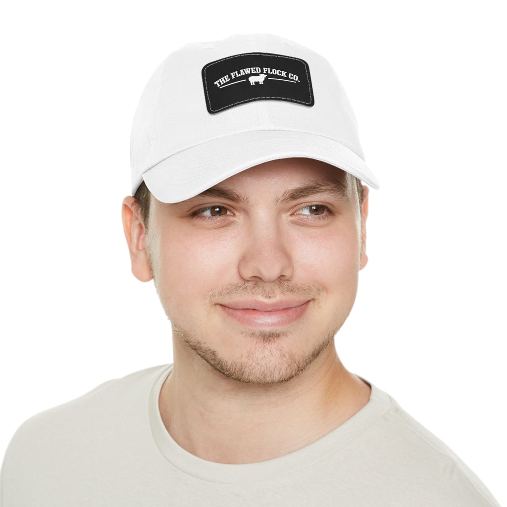 The Flawed Flock Co. Signature Leather Patch Hat – Christian Dad Cap