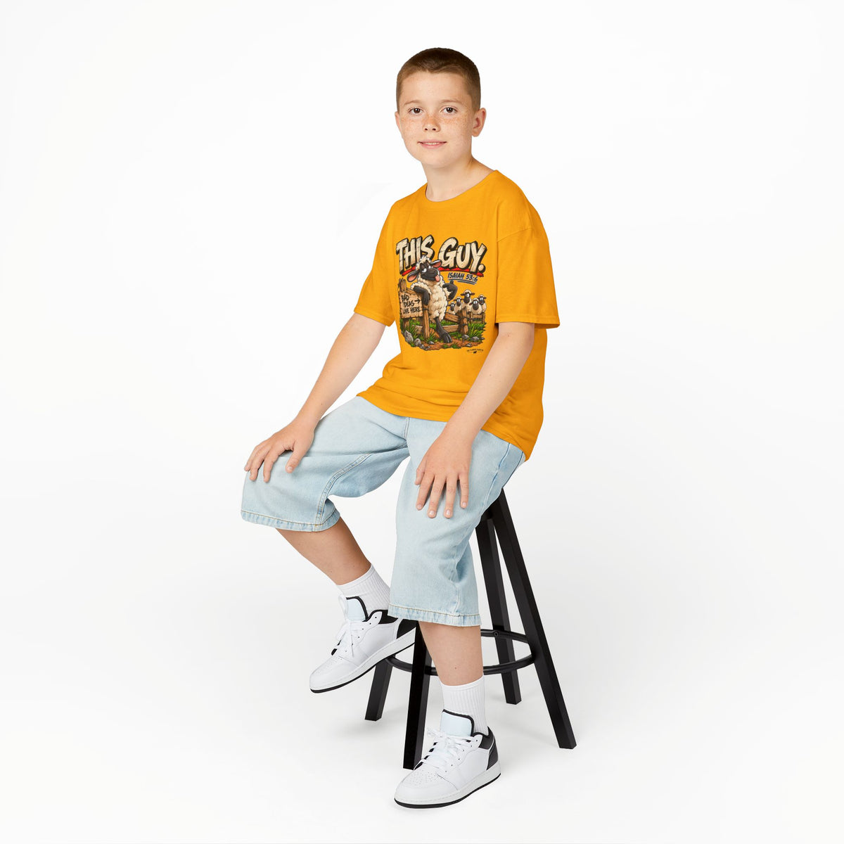 This Guy Christian Kids T-Shirt – Isaiah 53:6 Funny Sheep Bible Verse Tee