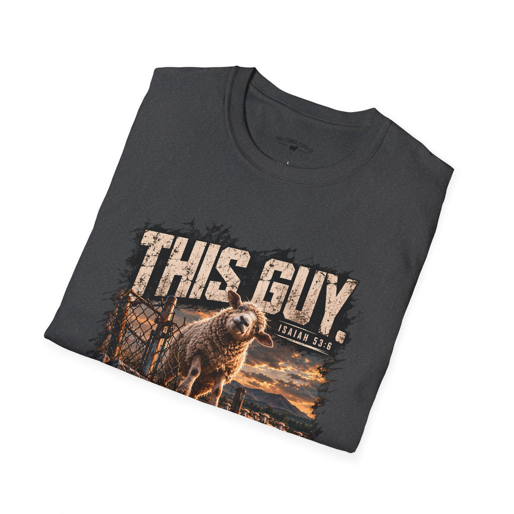 This Guy Christian Sheep T-Shirt – Isaiah 53:6 Grunge Faith Graphic Tee