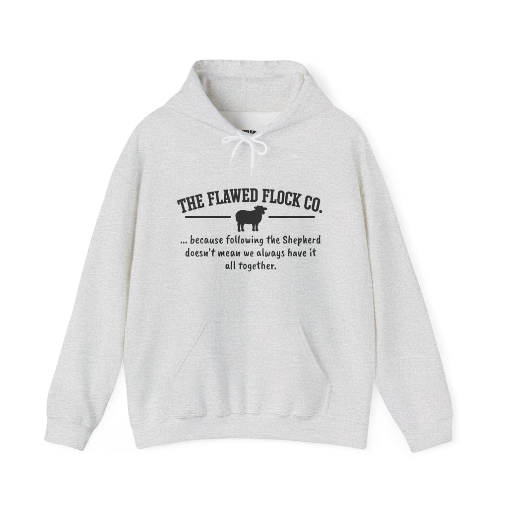 The Flawed Flock Co. Signature Christian Hoodie – Following the Shepherd – Colors