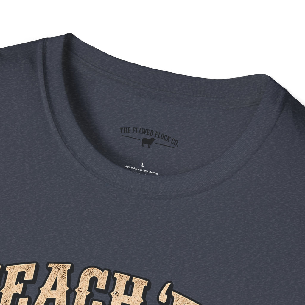 Teach ’Em While They’ll Listen Christian Men’s T-Shirt – Deuteronomy 6:6–7 Father & Son Faith Tee