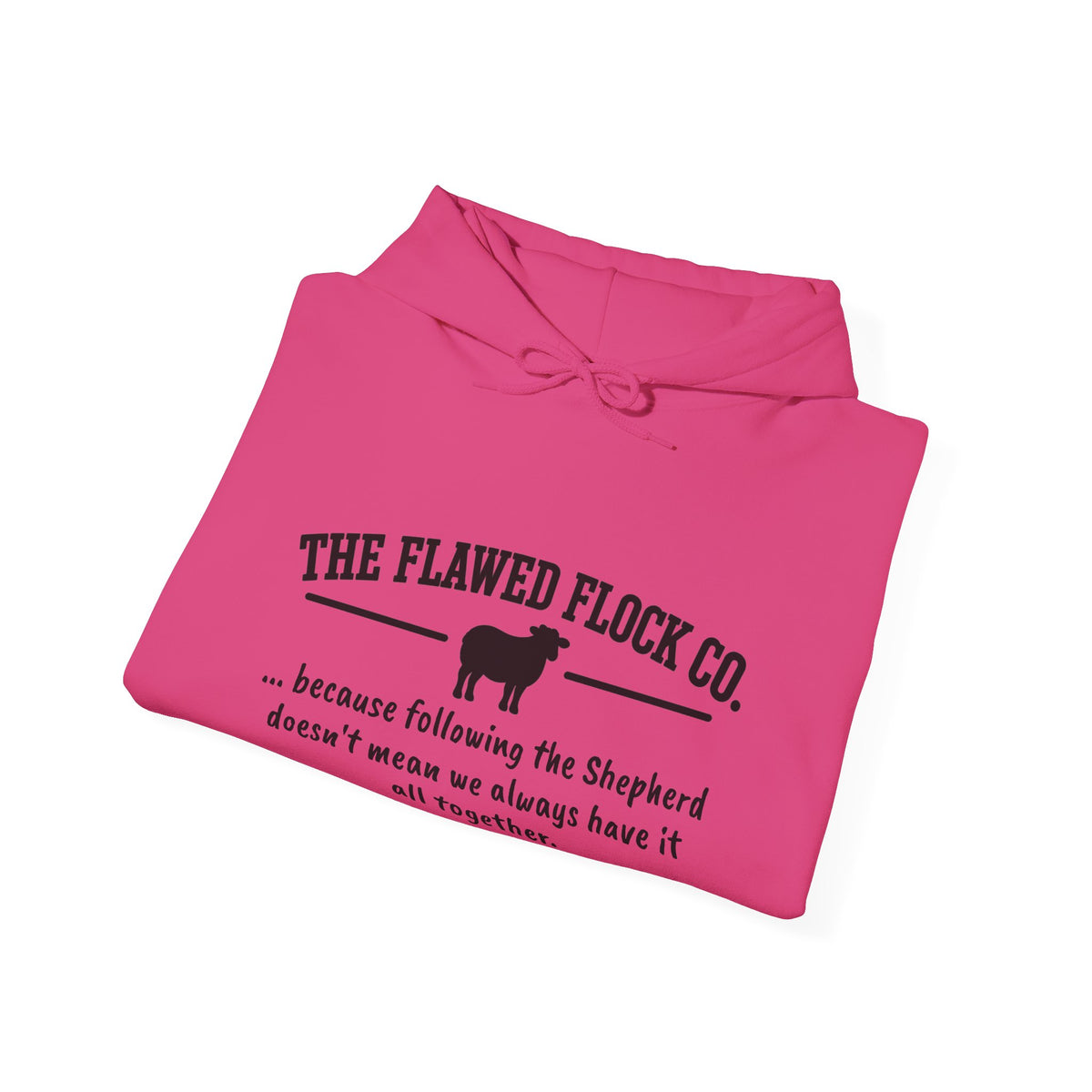 The Flawed Flock Co. Signature Christian Hoodie – Following the Shepherd – Colors