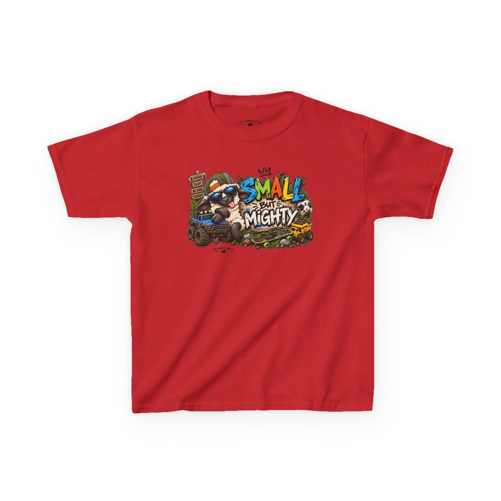 Small But Mighty Christian Kids T-Shirt – 1 Samuel 16:7 Boys Adventure Tee
