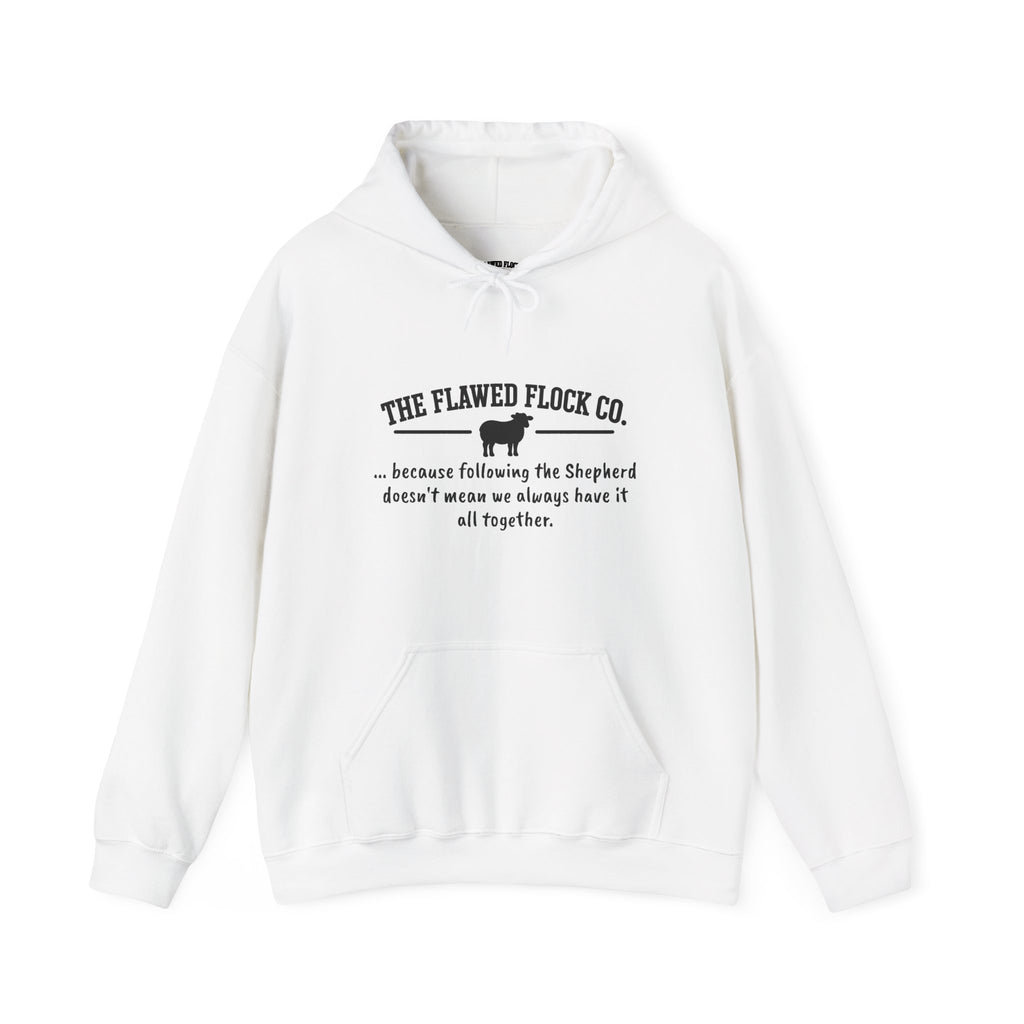 The Flawed Flock Co. Signature Christian Hoodie – Following the Shepherd