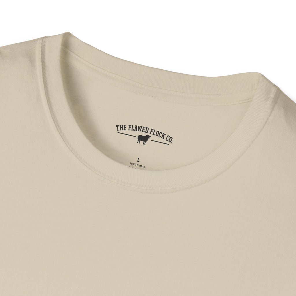 Chill Christian Men’s T-Shirt – James 1:20 Back Print Faith Tee