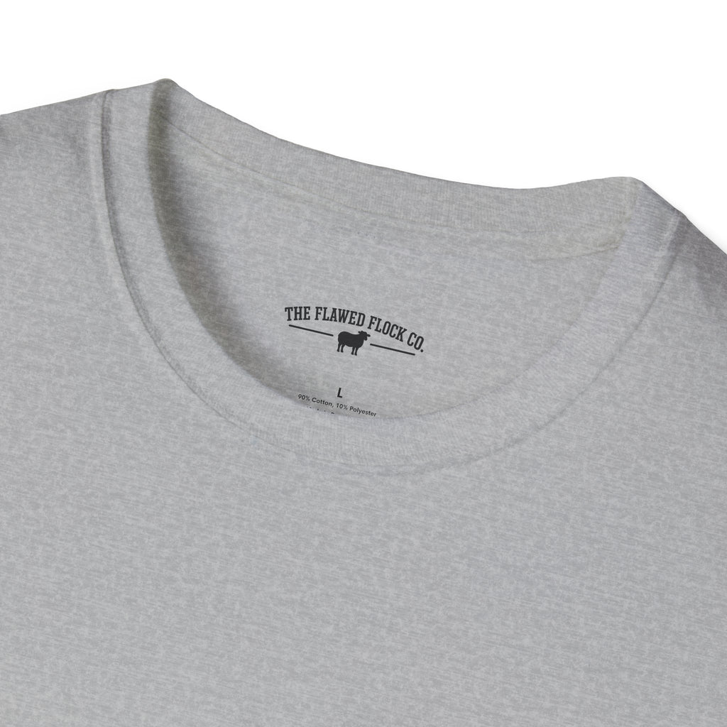 Chill Christian Men’s T-Shirt – James 1:20 Back Print Faith Tee