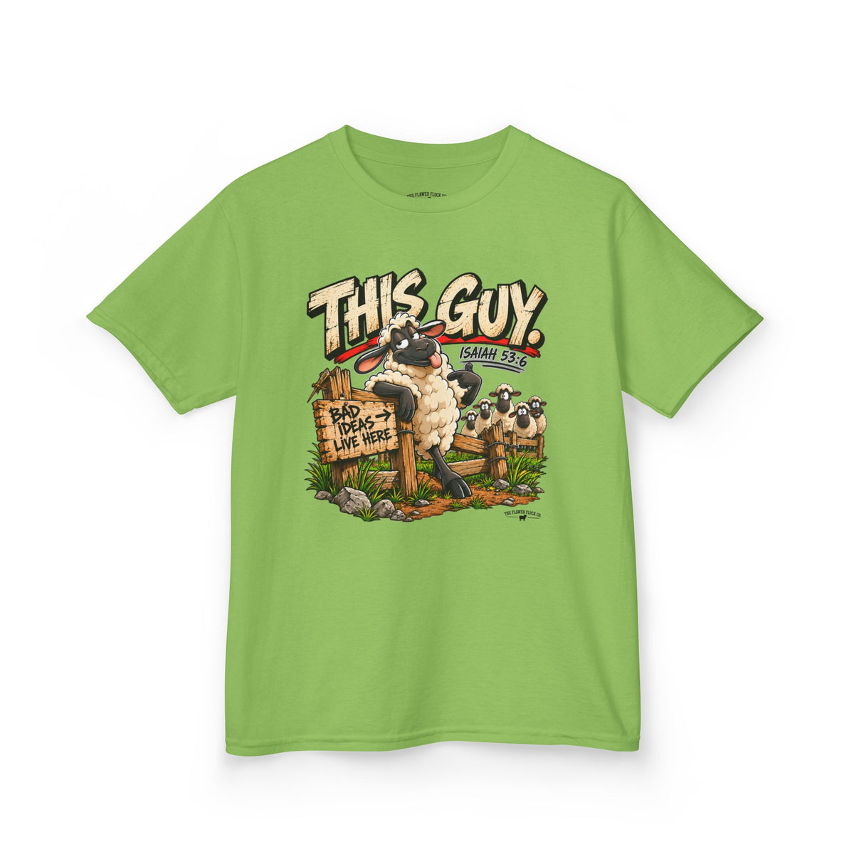 This Guy Christian Kids T-Shirt – Isaiah 53:6 Funny Sheep Bible Verse Tee