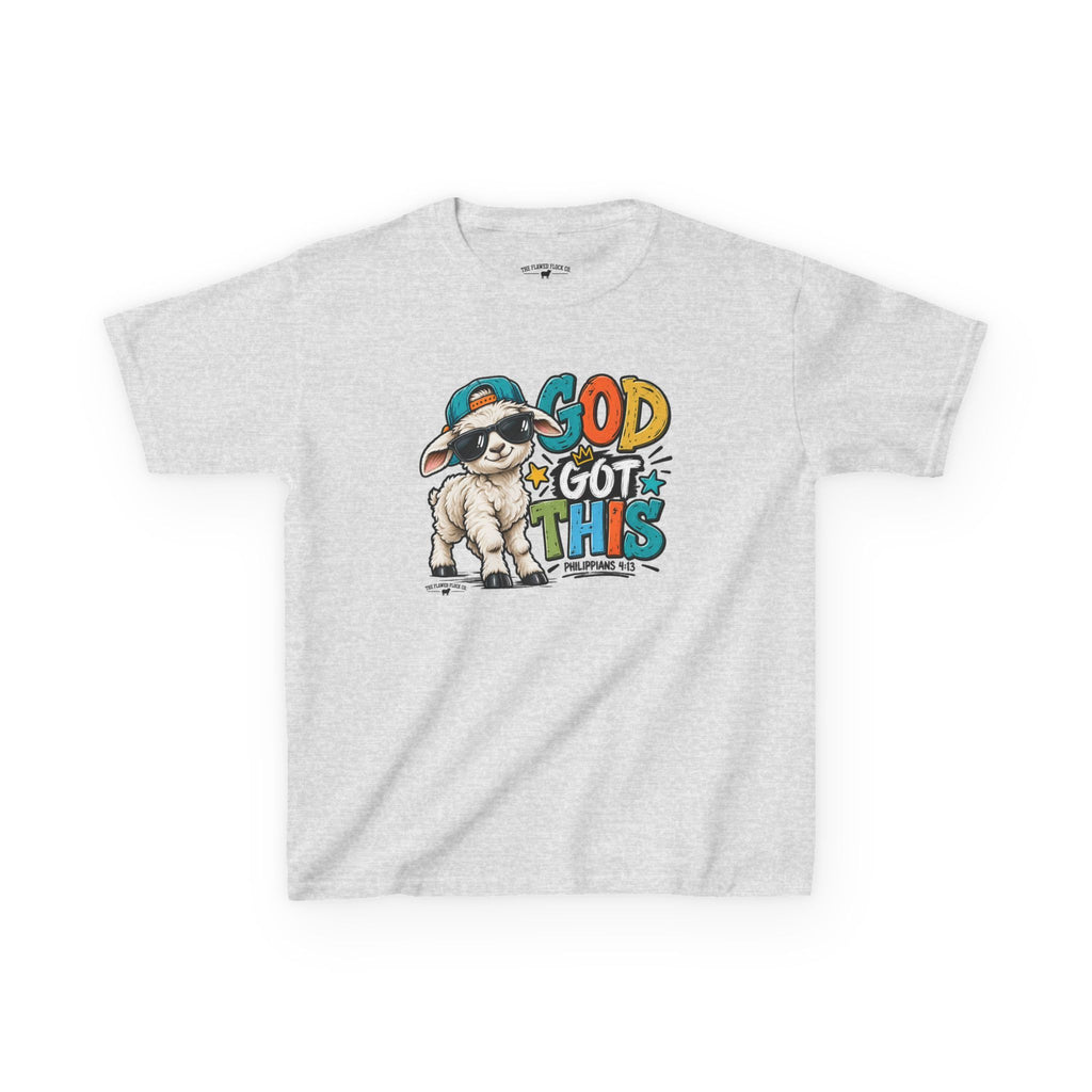 God Got This Kids Christian T-Shirt – Philippians 4:13 Cool Lamb Bible Verse Tee