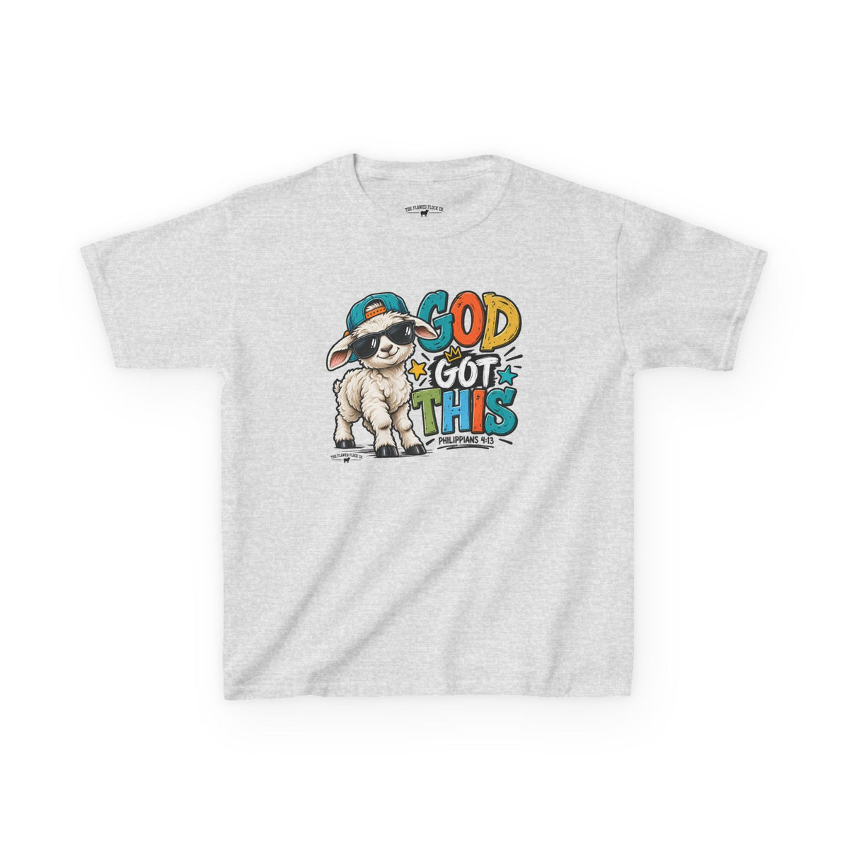 God Got This Kids Christian T-Shirt – Philippians 4:13 Cool Lamb Bible Verse Tee