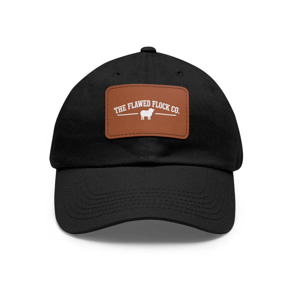 The Flawed Flock Co. Signature Leather Patch Hat – Christian Dad Cap