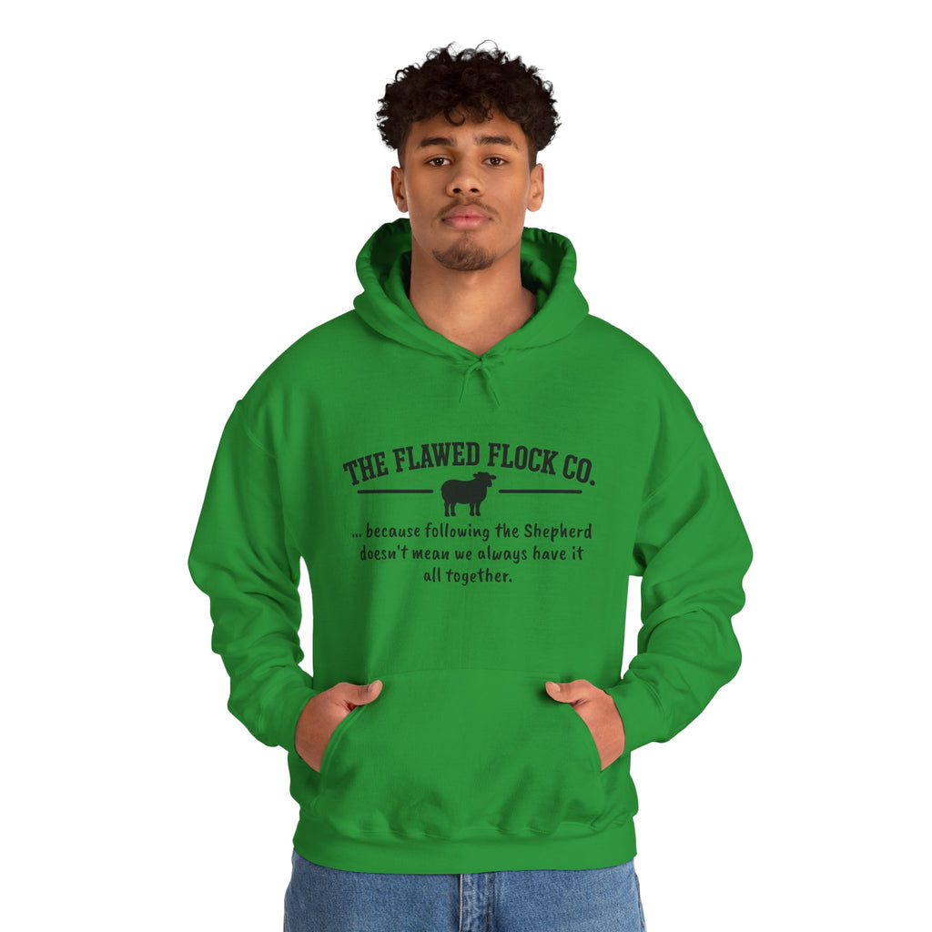 The Flawed Flock Co. Signature Christian Hoodie – Following the Shepherd – Colors