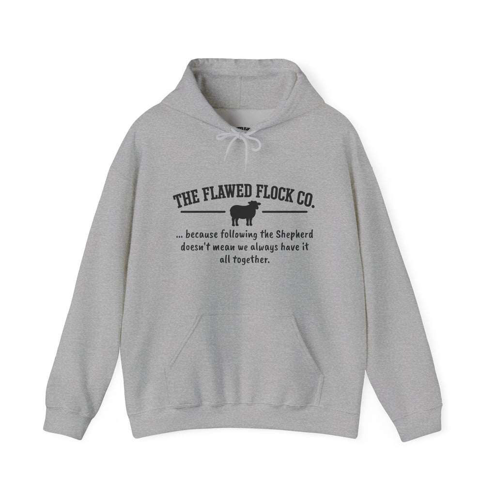 The Flawed Flock Co. Signature Christian Hoodie – Following the Shepherd – Colors