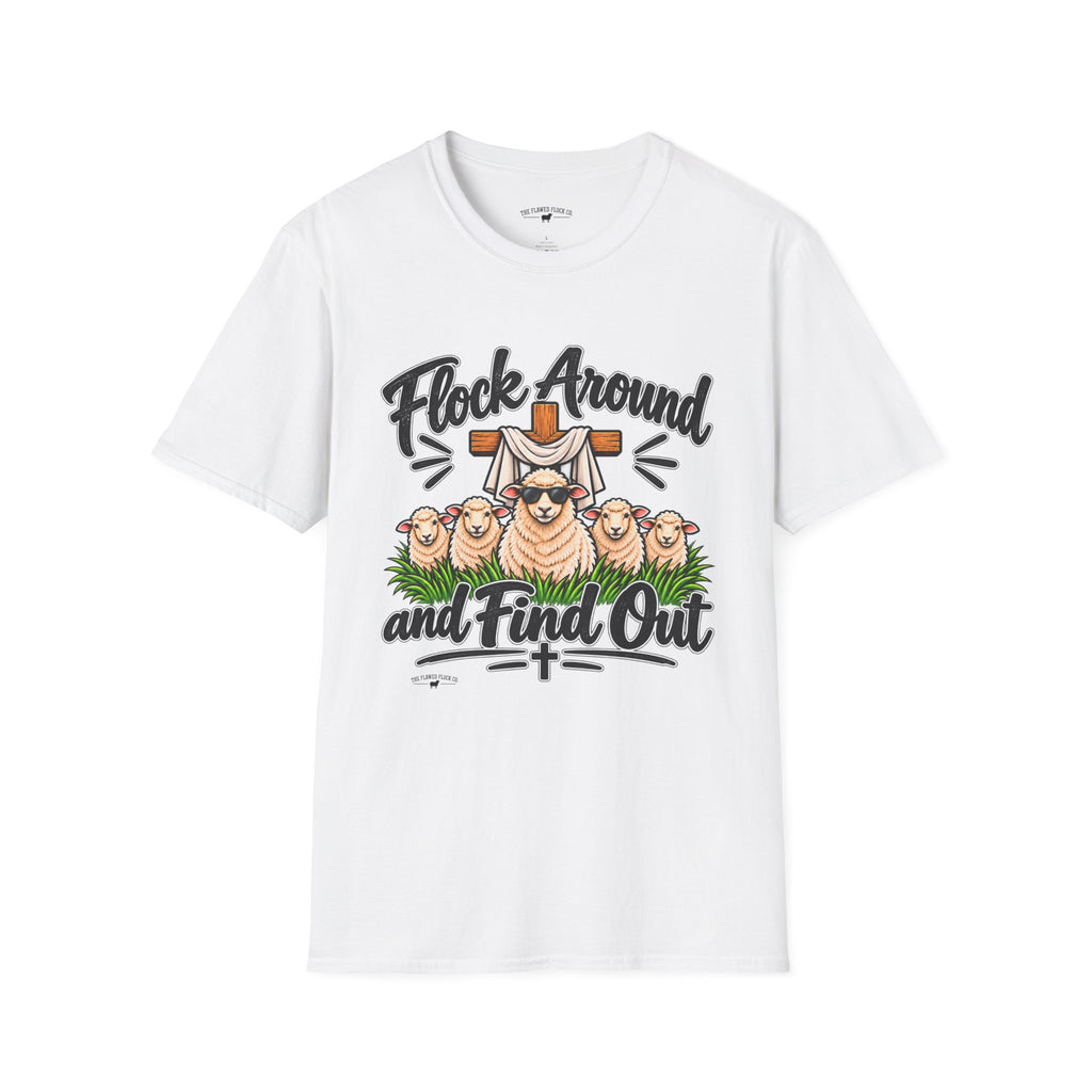 Flock Around and Find Out Christian Sheep T-Shirt – Funny Faith Graphic Tee